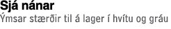 Sj n nar  msar st r ir til   lager   hv tu og gr u