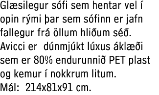 Gl silegur s fi sem hentar vel  opin r mi  ar sem s finn er jafn fallegur fr   llum hli um s  . Avicci er d nmj kt l...